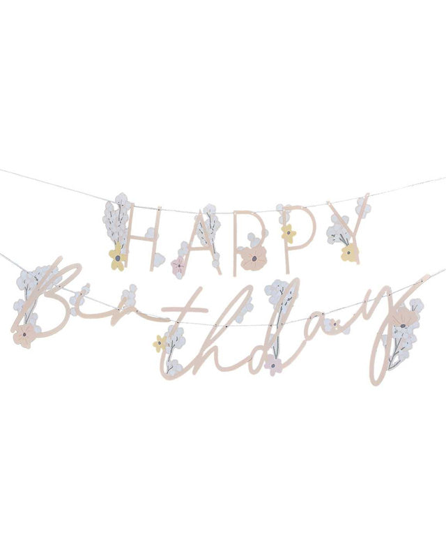 Birthday Bloom Happy Birthday Letter Banner - 1.5m
