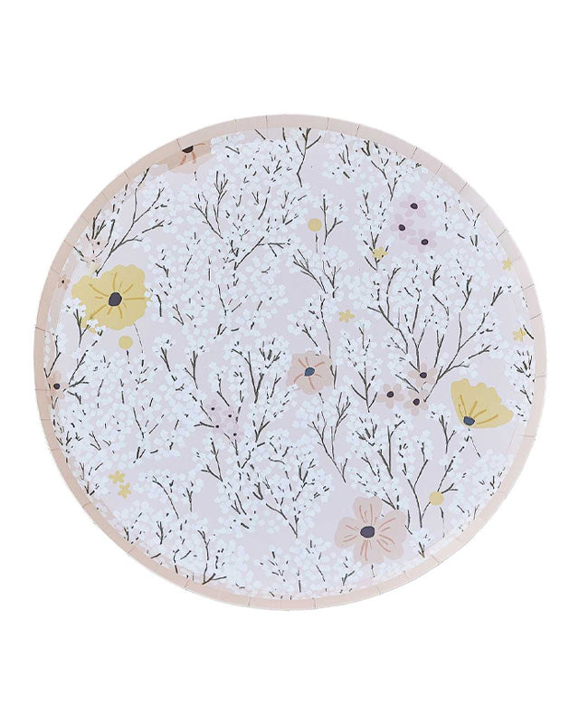 Birthday Bloom Floral Paper Plates - 24.5cm – product image 2