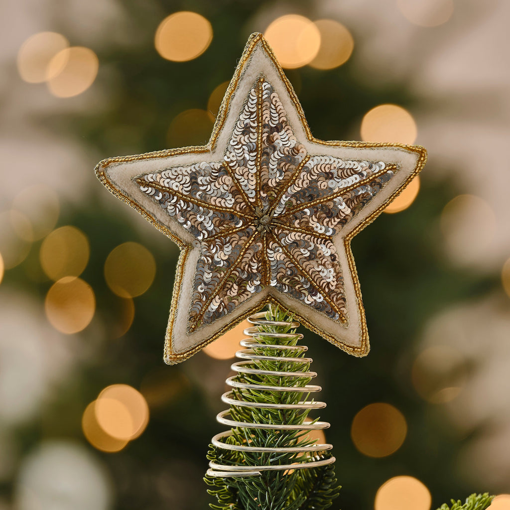 Embellished Star Christmas Tree Topper