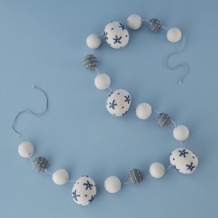 Felt Easter Egg Beaded Garland
