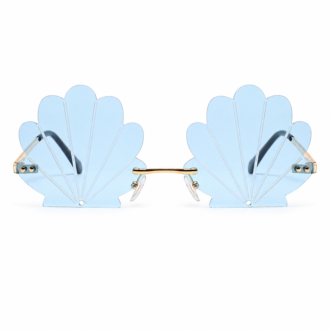 Blue Mermaid Shell Glasses