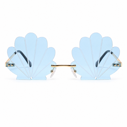 Blue Mermaid Shell Glasses