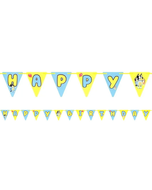 Bluey Party Happy Birthday Flag Bunting - 4.5m