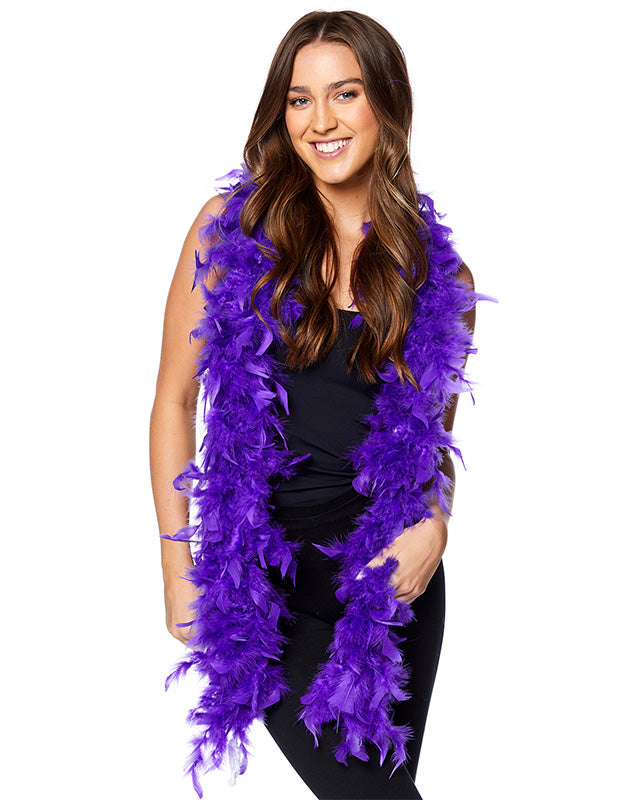 Purple Feather Boa -180cm