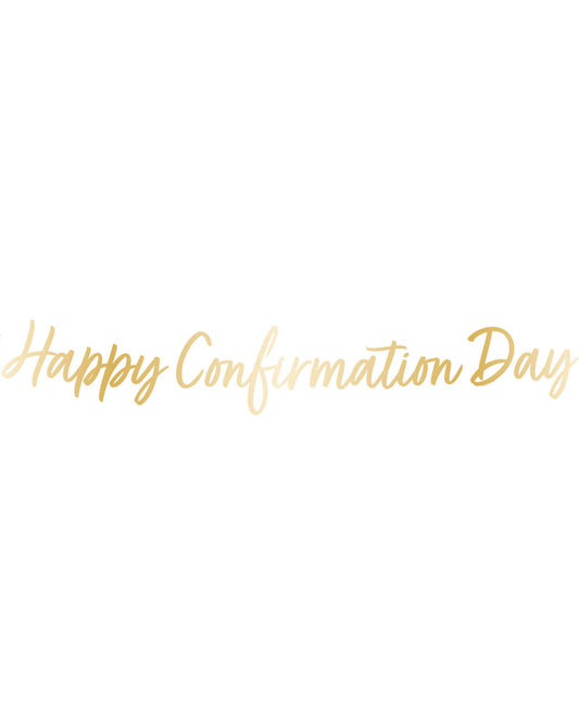 Botanical Celebration 'Happy Confirmation Day'  Paper Banner - 1.6m