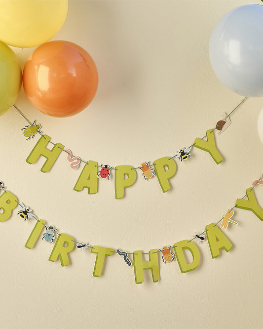 Bugging Out Happy Birthday Letter Banners - 1.5m (2pk)