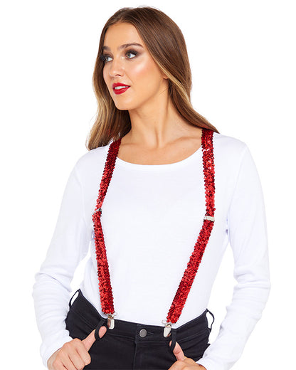 Red Sequin Braces