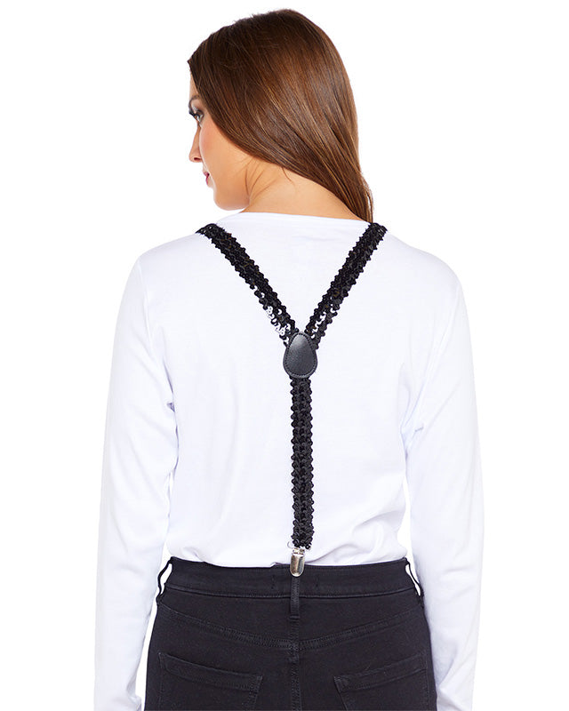 Black Sequin Braces – product image 3