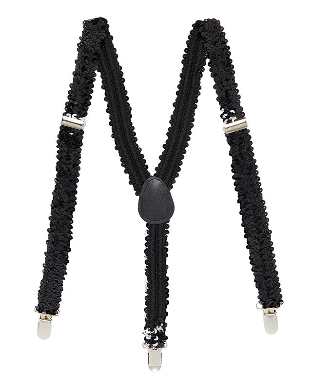 Black Sequin Braces – product image 1
