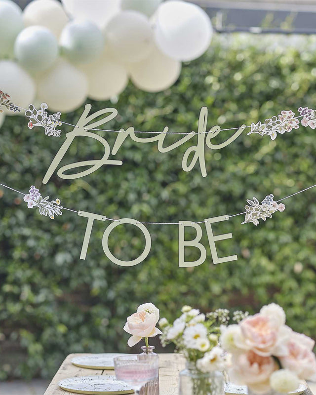Bridal Bloom Floral Letter Banners - 3m (2pk)