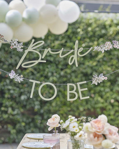 Bridal Bloom Floral Letter Banners - 3m (2pk)