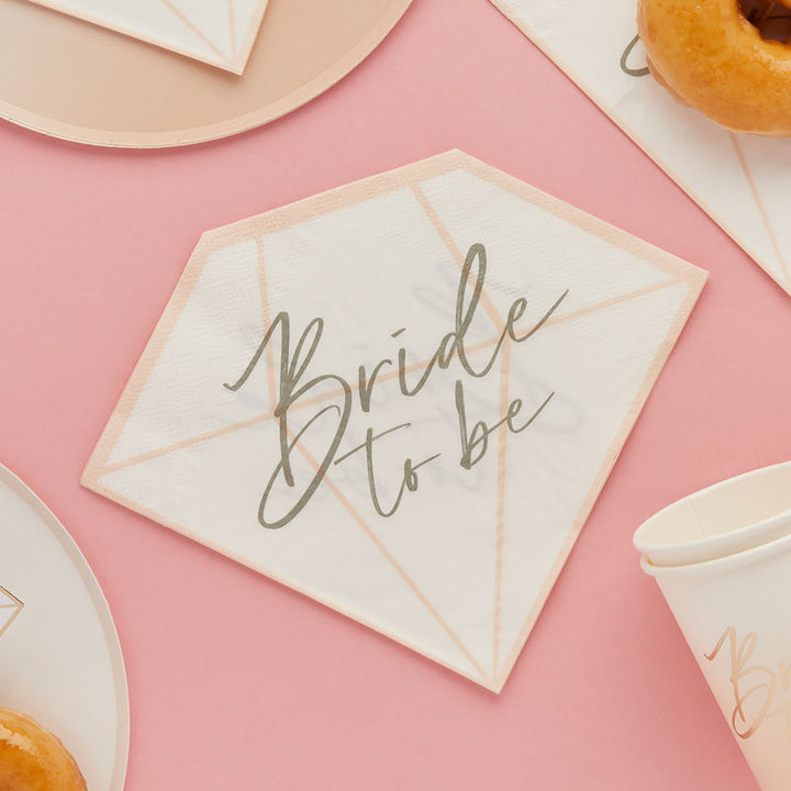 Bride to Be Diamond Paper Napkins (16pk) – product image 1
