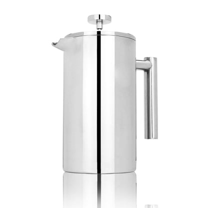 French Press Cafetiere Steel Coffee Maker 1000ml | M&W	