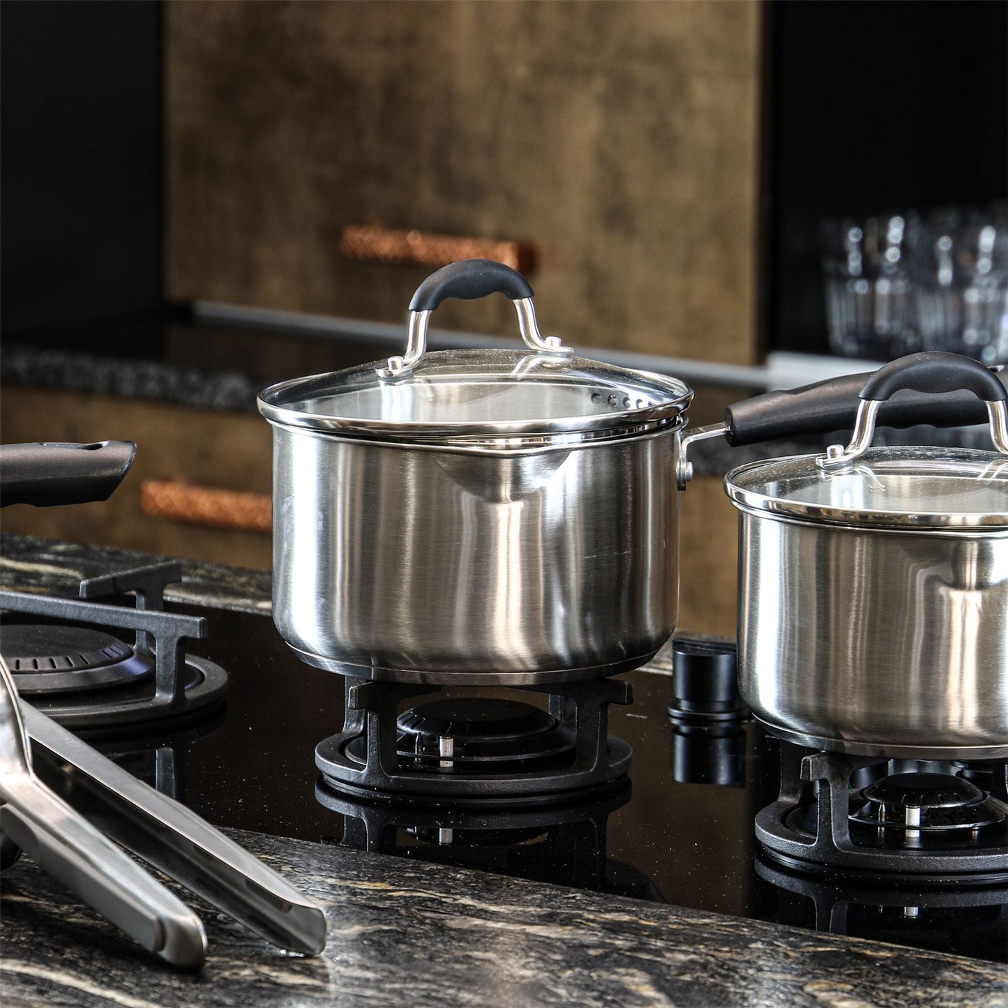 Stainless Steel Saucepans - Set of 3 | M&W	