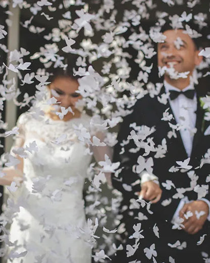 White Butterflies Confetti Cannon - 60cm