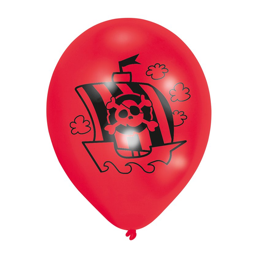 Captain Pirate Balloons - 9" Latex (6pk) – product image 2