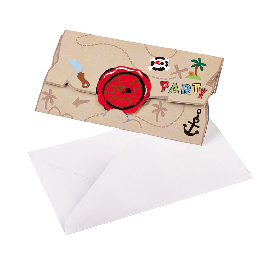 Captain Pirate Invitations (8pk) – product image 2
