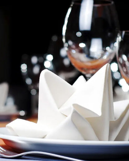 Reusable White Cloth Napkins - 35cm (25pk)