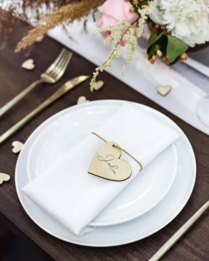 Reusable White Cloth Napkins - 35cm (25pk)