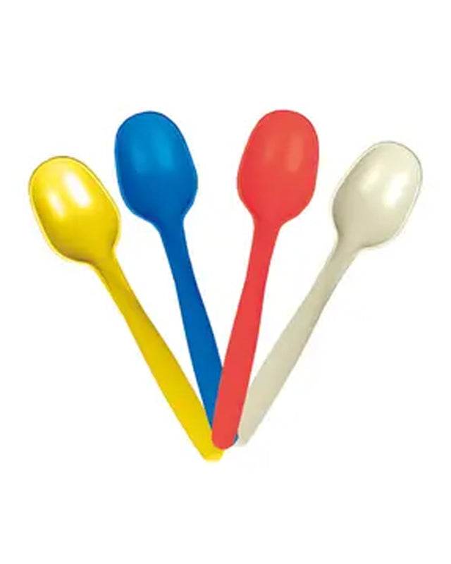 Reuseable Plastic Spoons 4 Colours (8pk)