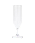 Clear Semi-Transparent Reusable Plastic Champagne Glasses (2pk)