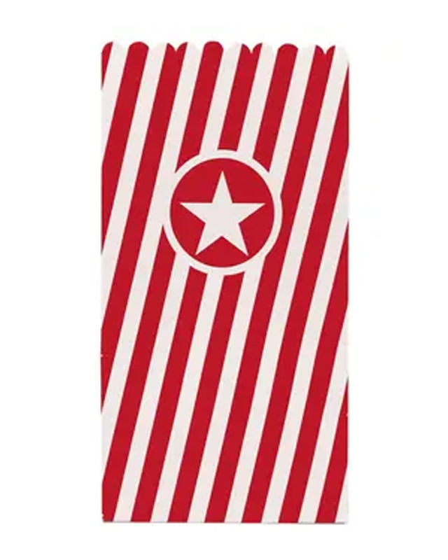 Red Paper Popcorn Bags (4pk)