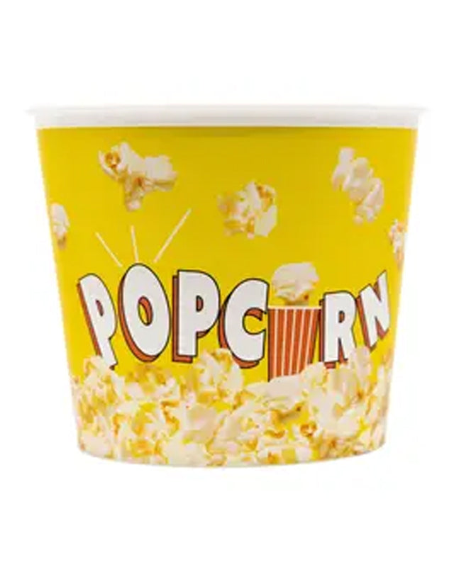 Yellow Reuseable Plastic Popcorn Bucket