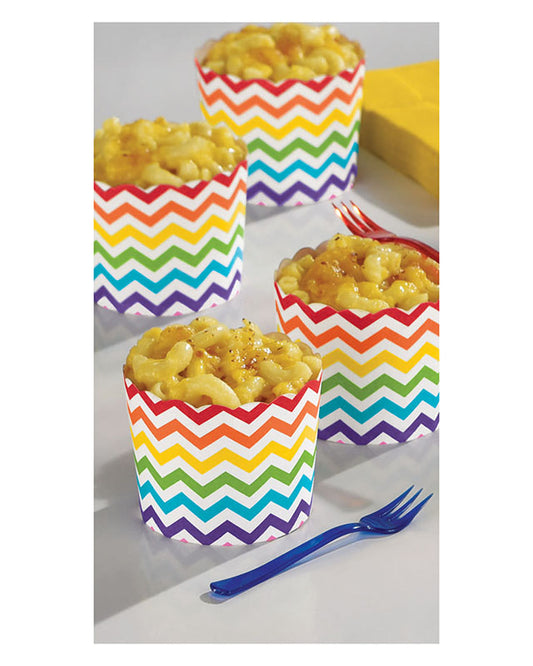 Rainbow Scalloped Food Container - 6.3cm x 5.7cm (24pk)