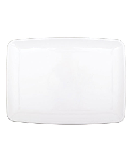White Plastic Serving Platter - 20cm x 27cm