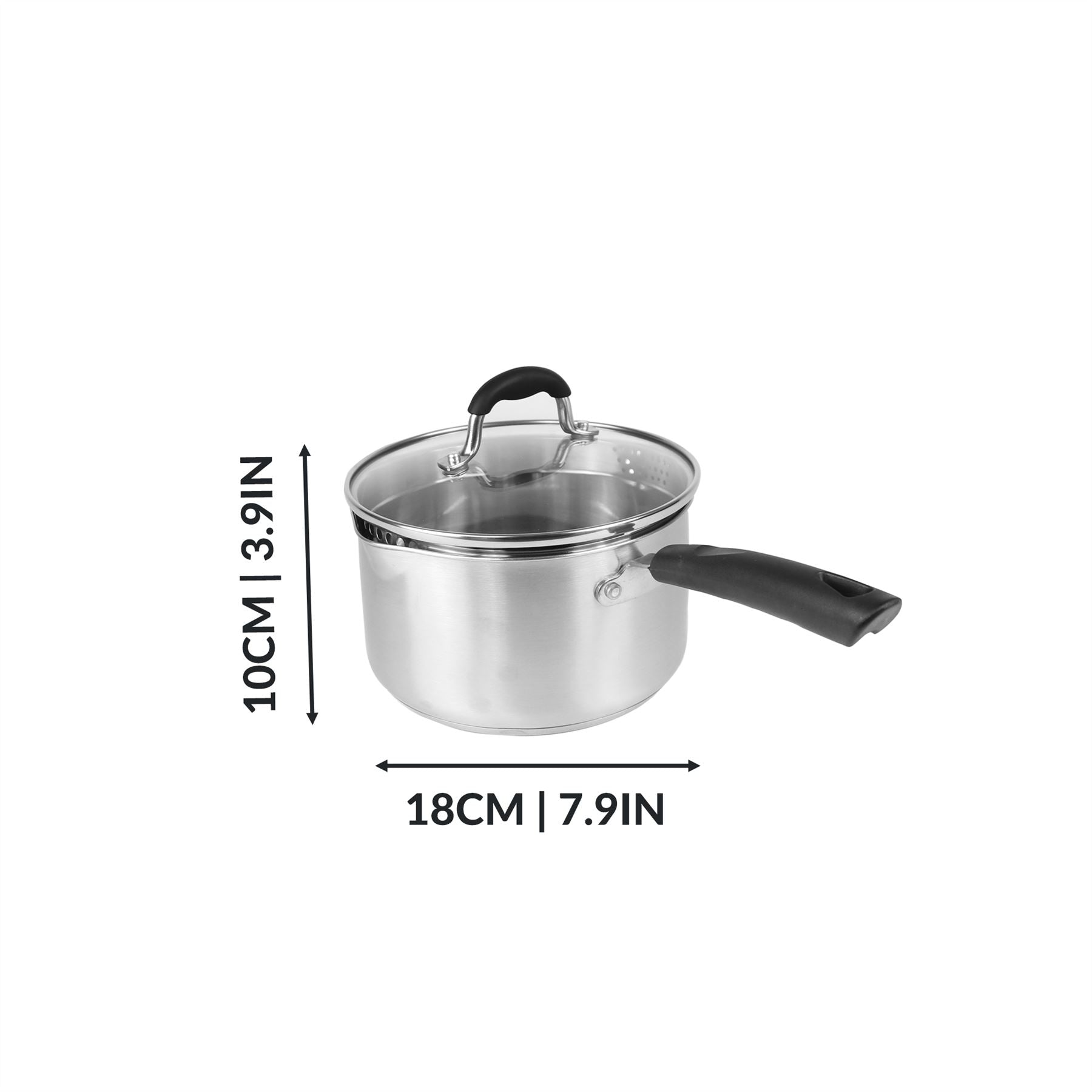 Stainless Steel Saucepans - Set of 3 | M&W	