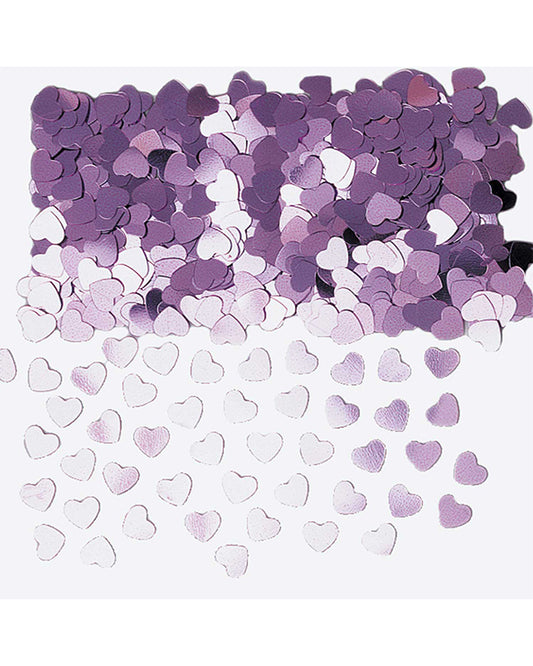 Pink Metallic Hearts Confetti - 14g