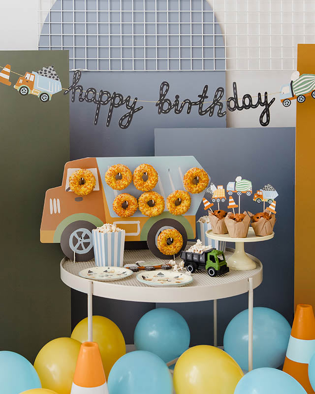 Construction Truck Donut Wall