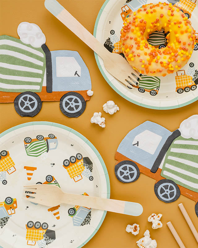 Construction Vehicle Paper Plates - 18cm (6pk)