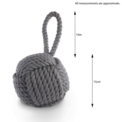 Rope Knot Door Stop Grey | M&W	