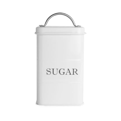 Stainless Steel Tea, Coffee & Sugar Canisters White | M&W	