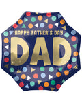 Happy Father's Day Supershape Balloon - 22" x 22" Foil