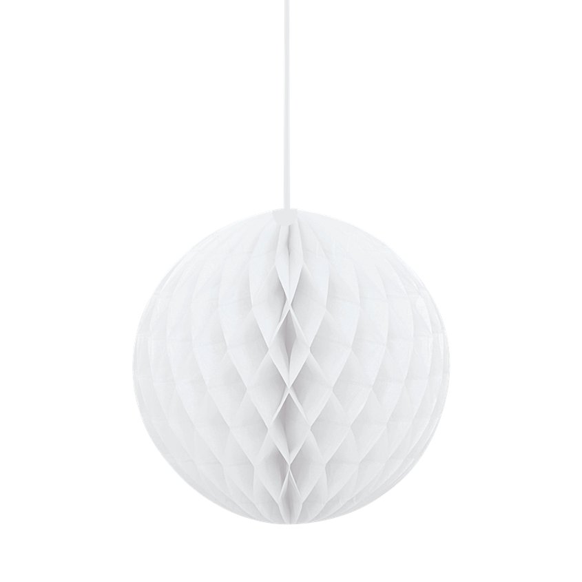 White Honeycomb Ball Decoration - 20cm – product image 2