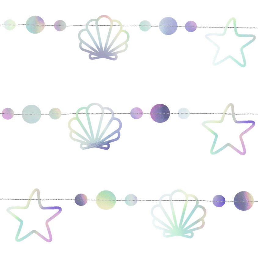 Mermaid Iridescent Shell Garland - 1.65m – product image 4