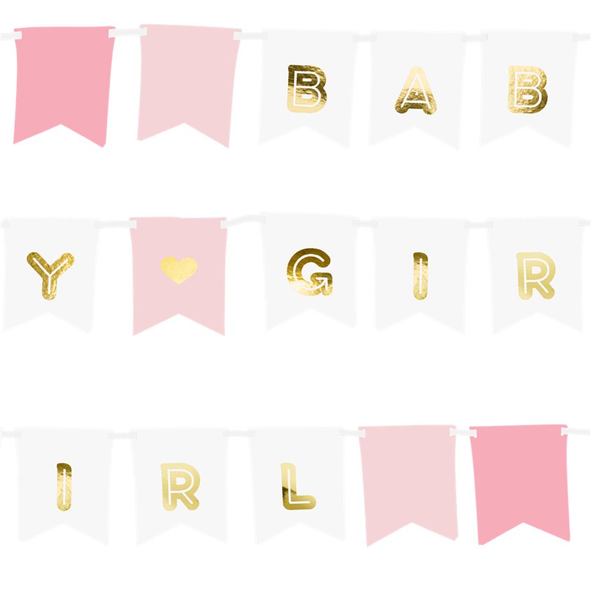 Pink Baby Girl Banner - 1.75m – product image 4