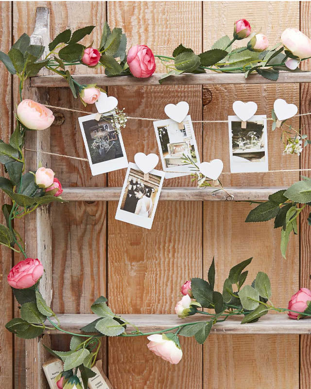 Pink Rose Garland - 2m