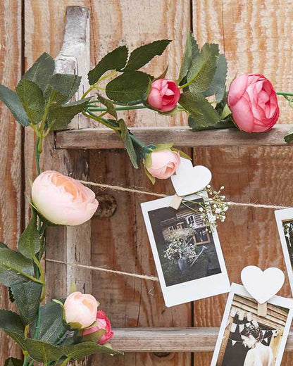 Pink Rose Garland - 2m