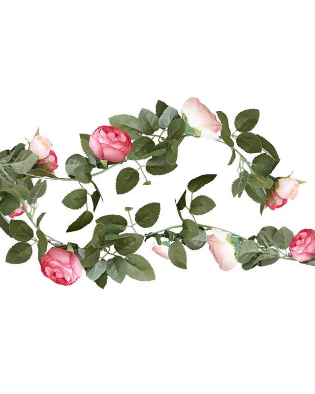 Pink Rose Garland - 2m