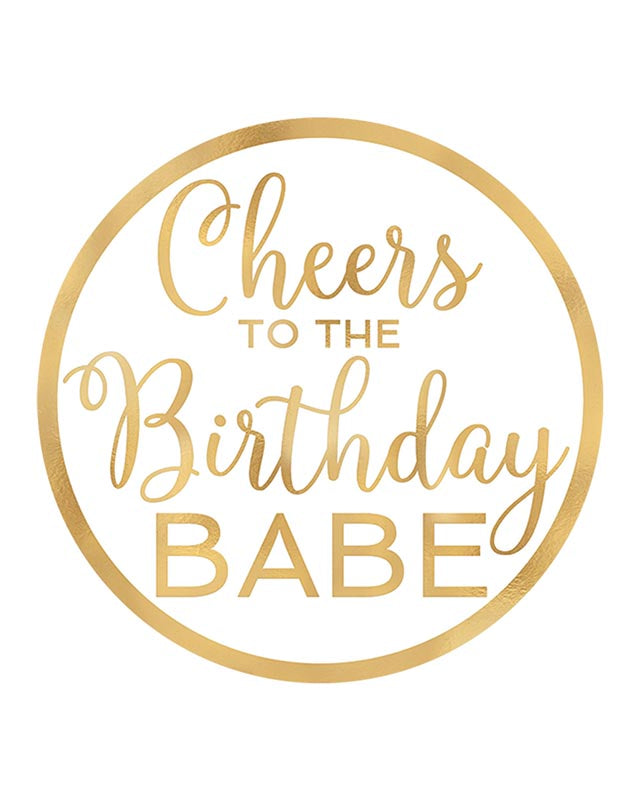 Birthday Babe Card Drinks Coasters - 10cm (18pk)