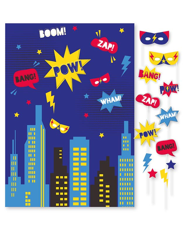 Superhero Party Scene Setter with Props