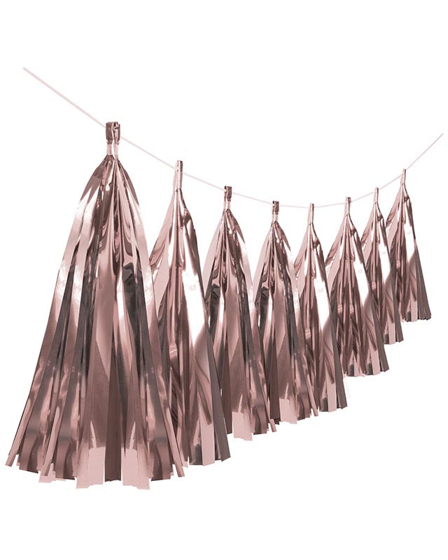 Rose Gold Foil Tassel Garland - 6m