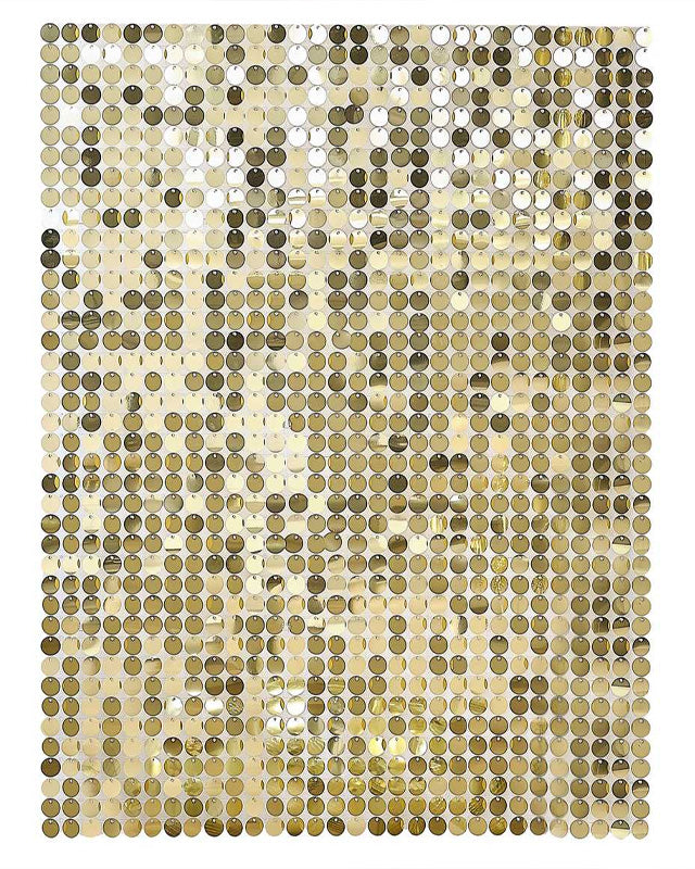 Gold Disc Tile Shimmer Wall Backdrop - 30.5cm x 30.5cm