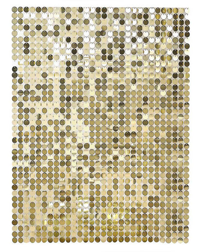 Gold Disc Tile Shimmer Wall Backdrop - 30.5cm x 30.5cm