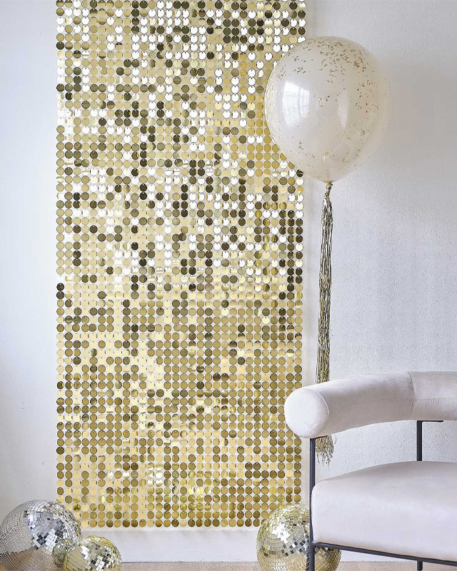 Gold Disc Tile Shimmer Wall Backdrop - 30.5cm x 30.5cm