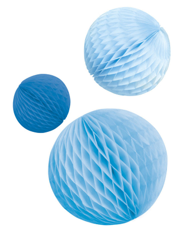 Sky Blue Honeycomb Balls (3pk)