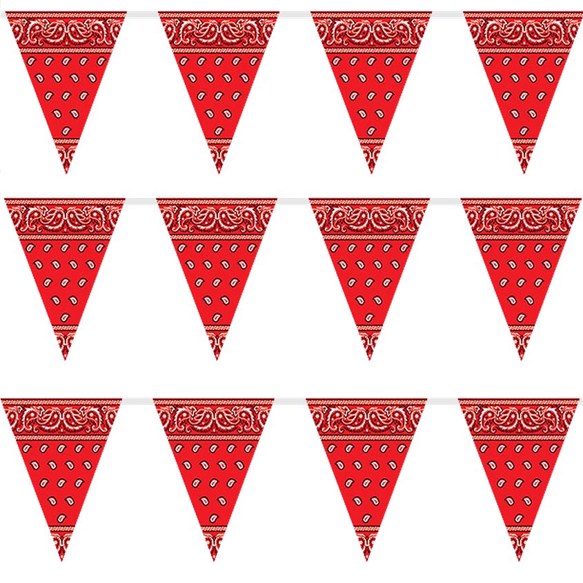 Bandana Print Plastic Bunting - 3.7m – product image 2